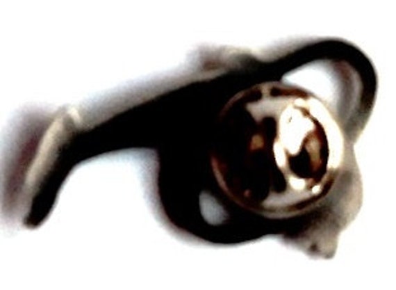 DOLPHIN pin: vintage  enamel badge.   Jumping thr… - image 2