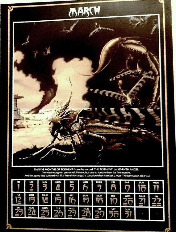 RODNEY MATTHEWS 1991 Calendar: the Record and Book Covers Official Calendar.  Sci Fi / Fantasy, Comes Signed or Unsigned, You Choose. - Etsy Norway