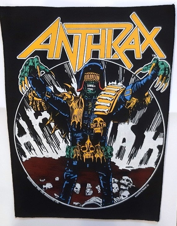 ANTHRAX  backpatch 'Judge Dredd'  printed  back p… - image 3