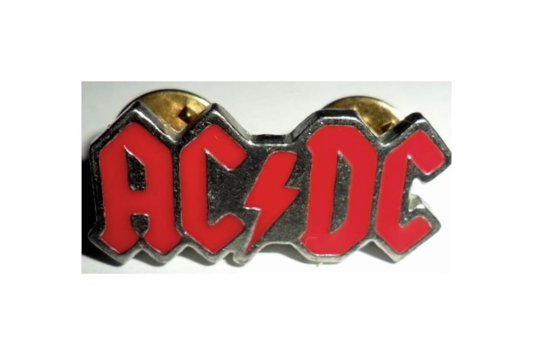 AC/DC Pin Logo Design, Metal Enamel Pin. Officially Licensed - Etsy ...