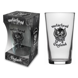 MOTORHEAD 'England'   Pint Beer Glass , new ,  in full colour display box, Snaggletooth, Warpig design