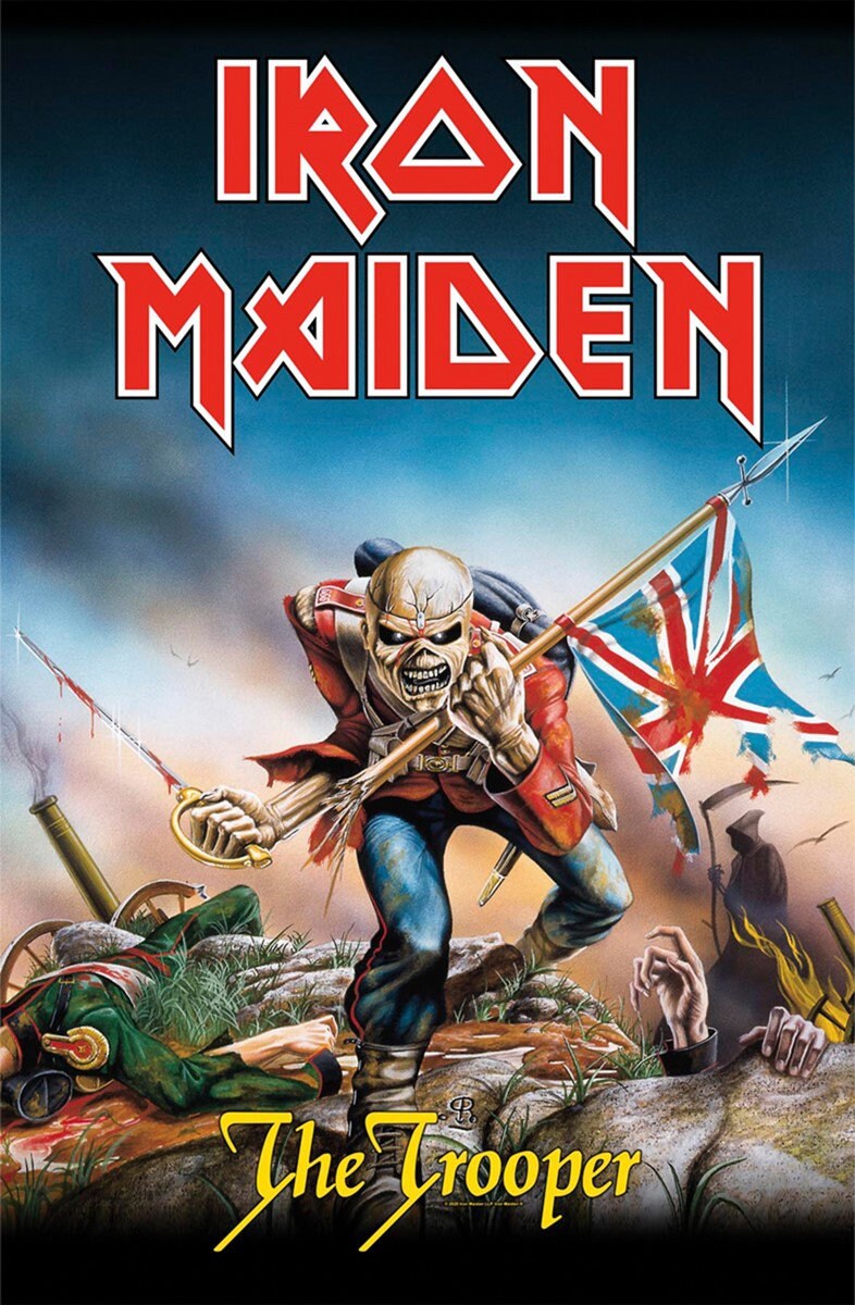 IRON MAIDEN Flag - the Trooper - Official Textile Fabric Poster