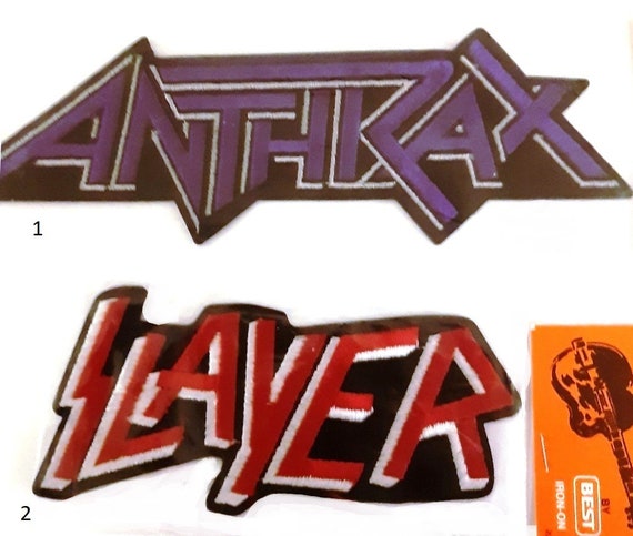 Anthrax  Slayer  Sew / Iron on official  vintage … - image 1