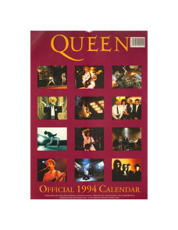 Queen 1994 Calendar Official Vintage Dates Match 2022. Etsy Sweden
