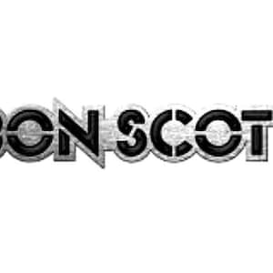 May include: Black and white logo with the text "BON SCOTT" in a bold, stylized font.