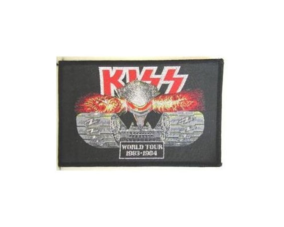 KISS World Tour - 1983-4 sew on Vintage Woven Tou… - image 1