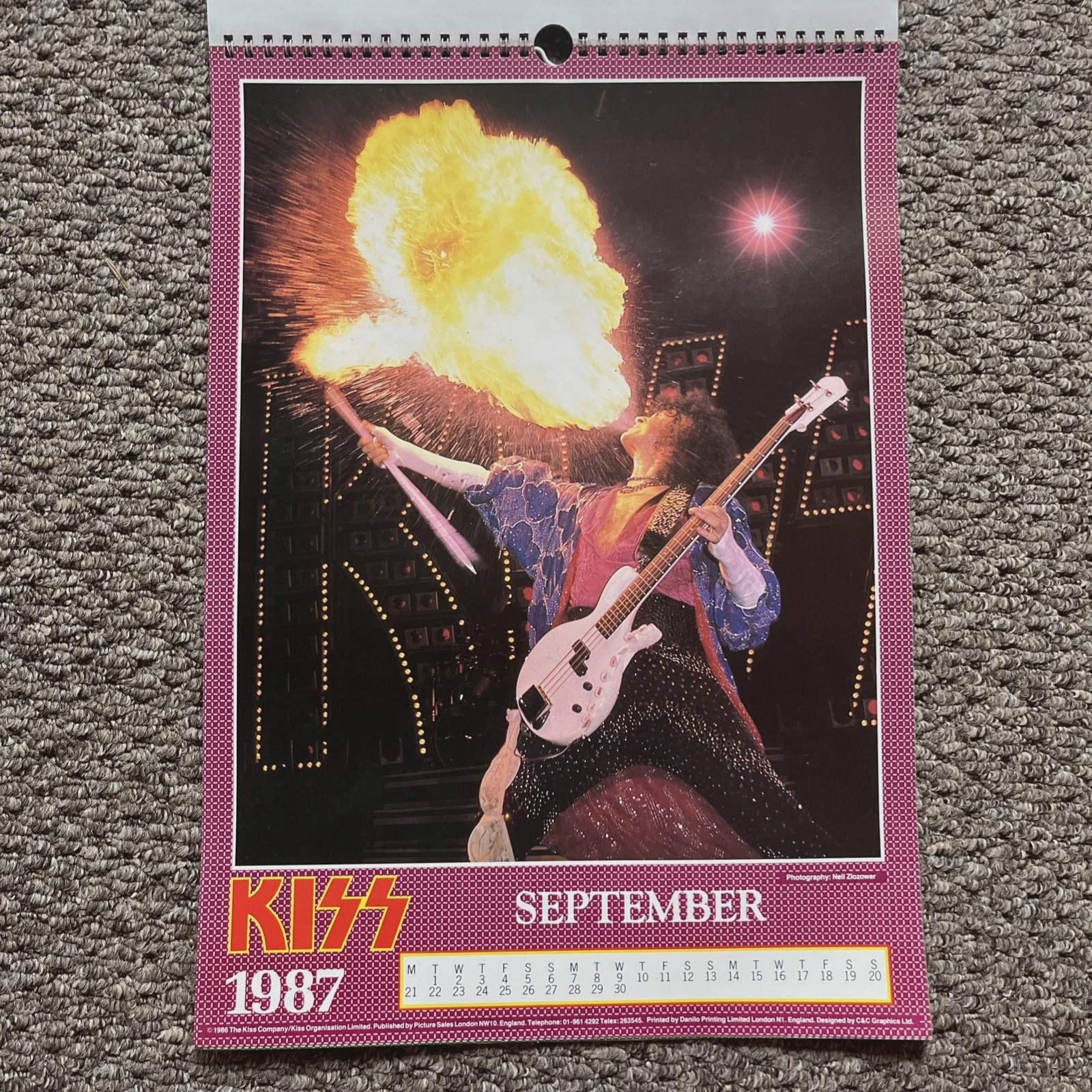 KISS 1987/2026 Calendar,licensed. .dates Match 2026. Great Photos