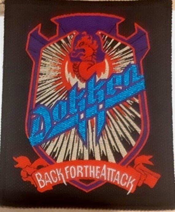 Dokken Patch: Back for the Attack' Sew on Woven Patch Vintage - Etsy