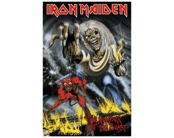 IRON MAIDEN Flag - the Number of the Beast Textile Licensed Poster