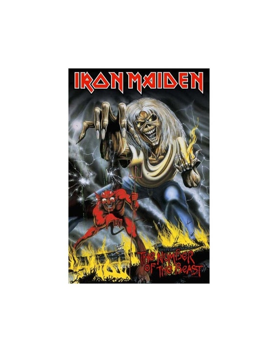 IRON MAIDEN Flag - the Number of the Beast Textile Licensed Poster