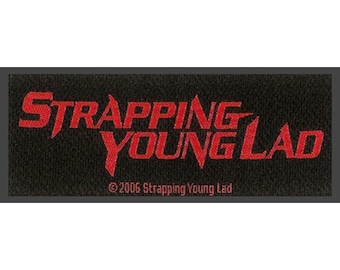 STRAPPING YOUNG LAD woven patch.  Officially licensed,  Devin Townsend, metal band,