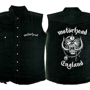 MOTORHEAD &#39;England&#39;  sleeveless work shirt, new,  Available sizes: Med, Large, X large.