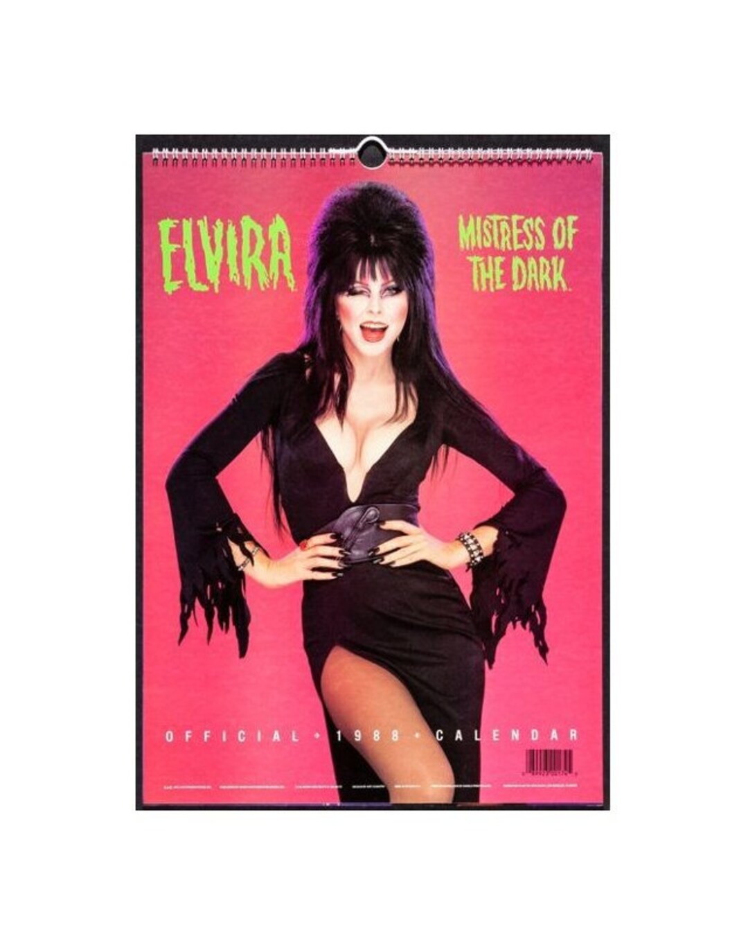 Elvira 1988 Calendar Elvira: Mistress of the Dark , Official Rare Vintage  Calendar. - Etsy