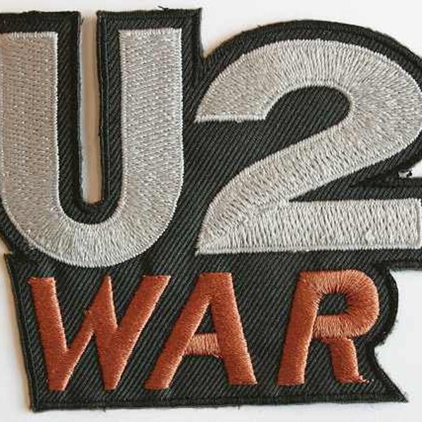 U2 patch:  'War' Embroidered Sew / Iron  on vintage shaped patch from 80's