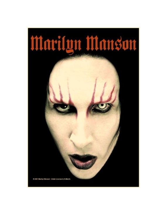 Marilyn Manson Flag, Large Fabric Poster / Flag 1100mm X 750mm
