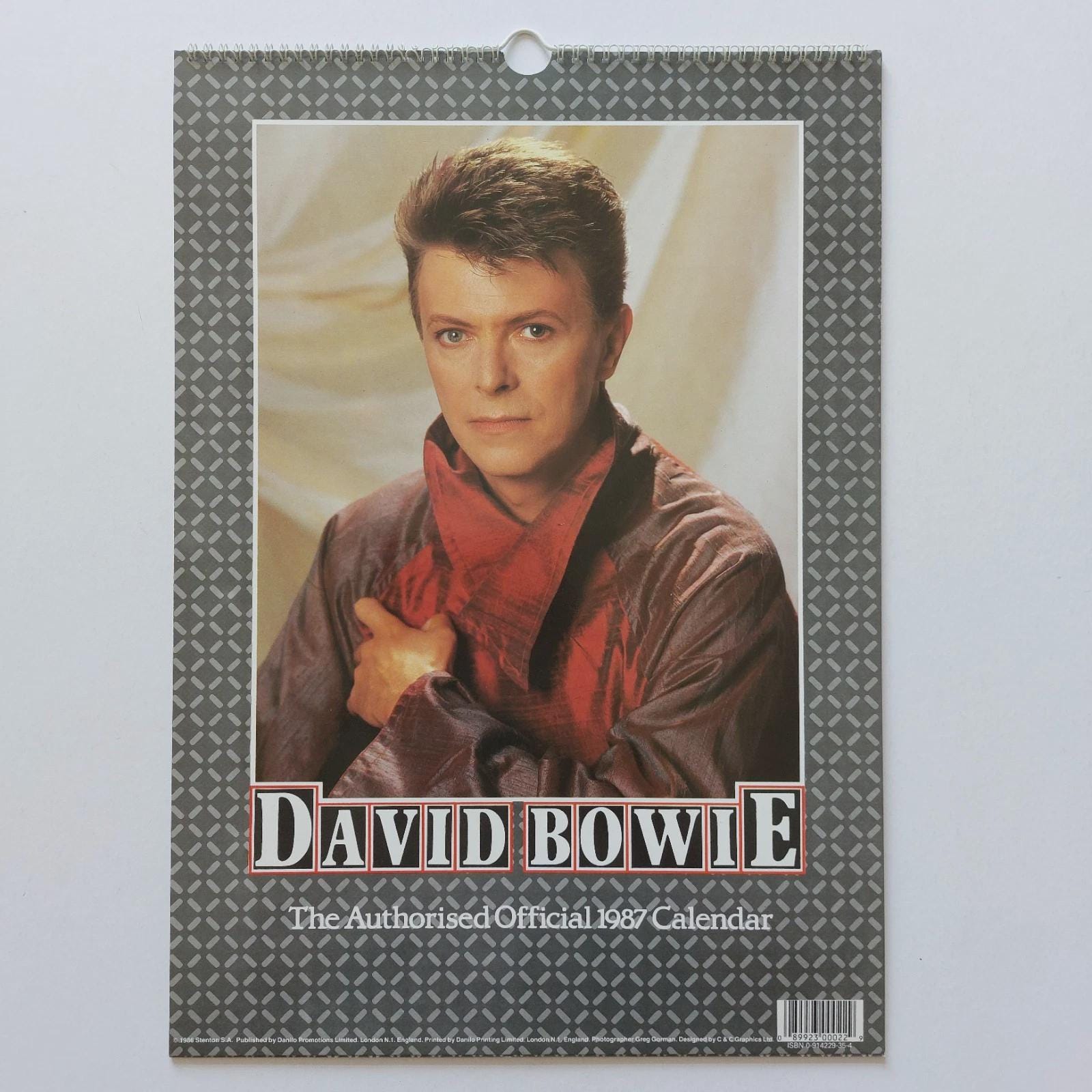 David Bowie 1987/ 2026 Calendar . Vintage 1987 Official Calendar