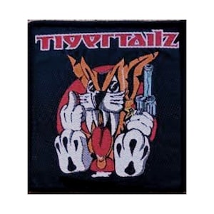Tigertailz  patch -  vintage sew on woven patch,