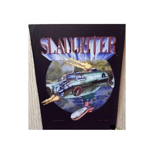 Slaughter 'Arena or Bust'  backpatch  1990,  original vintage backpatch.