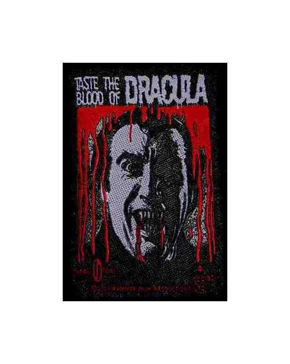 DRACULA Patch Hammer Horror : 'taste the Blood of Dracula' Woven