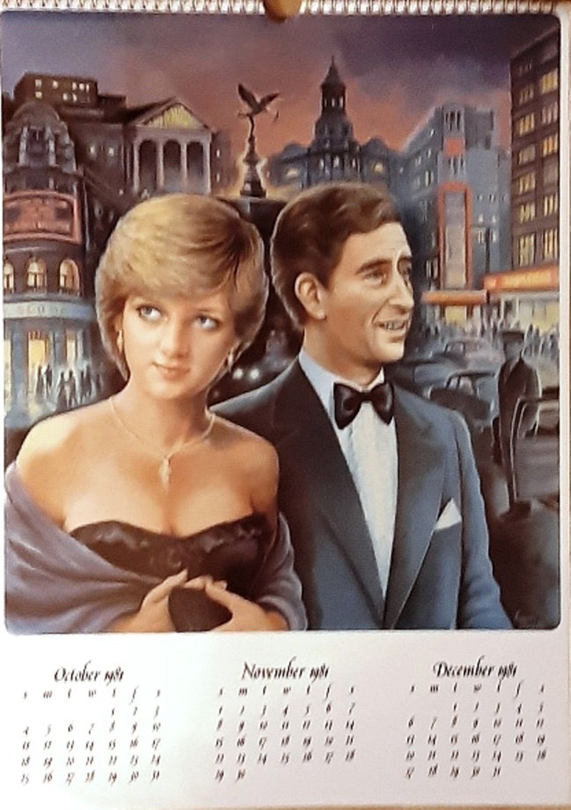 The Royal Wedding Calendar A Souvenir Calendar July 1981 Etsy