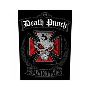 FFDP backpatch: Five Finger Death Punch &#39;Legionary&#39;  printed  back patch,  officially licensed