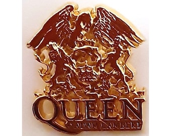 Queen + Adam Lambert Official Gold Coloured Metal Pin Mint