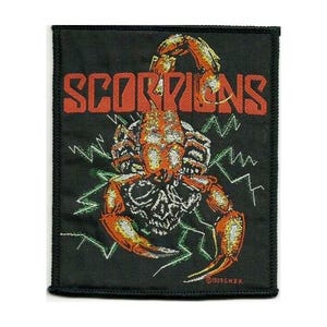 SCORPIONS patch: Scorpion' official  1989 vintage  woven sew on patch