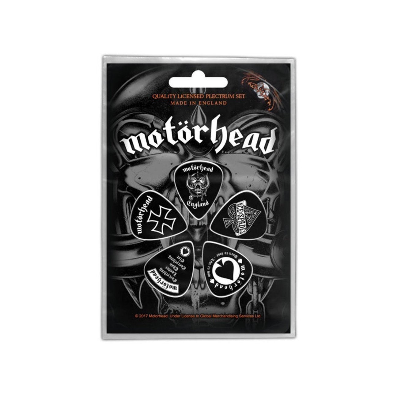 Motorhead Licensed New In Pack Guitar Pick Set 5 Picks-England-UK Import