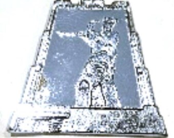 Spandau Ballet Parade Enamel Pin Badge, 80s Album Cover Design, Chrome Blue Metal