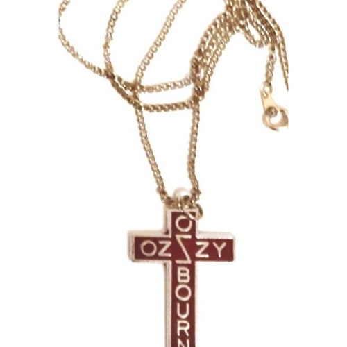 Black Sabbath Ozzy Style Cross. Stainless Steel Necklace Pendant. |  #1818384668