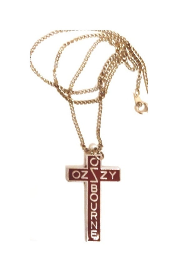Ozzy Osbourne Vintage Red Cross Shaped Necklace, Neckchain, Original1980's - Etsy Ozzy Osbourne Vintage Red Cross Shaped Necklace, Neckchain, Original1980's - Etsy