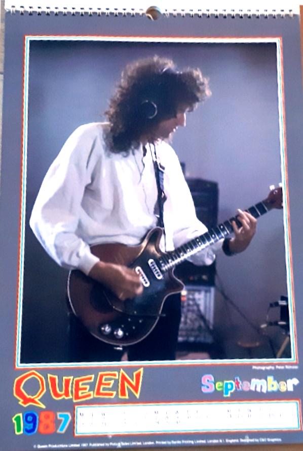 クイーン オフィシャルカレンダー 1987 Queen 1987 Calendar Official: Freddie Mercury, Brian May
