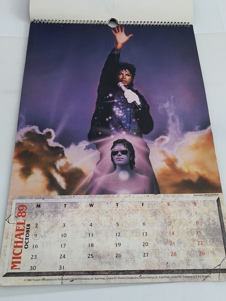 Michael Jackson 1989 Calendar , King of Pop Vintage Official