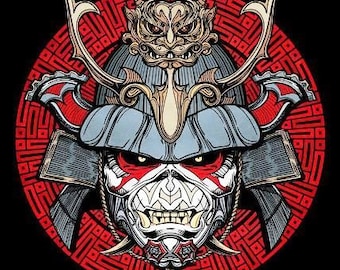 Flesh and Blood プレイマット ドリンシア アイアンソング サイン IRON MAIDEN Flag - Senjutsu Samurai Eddie Textile Poster