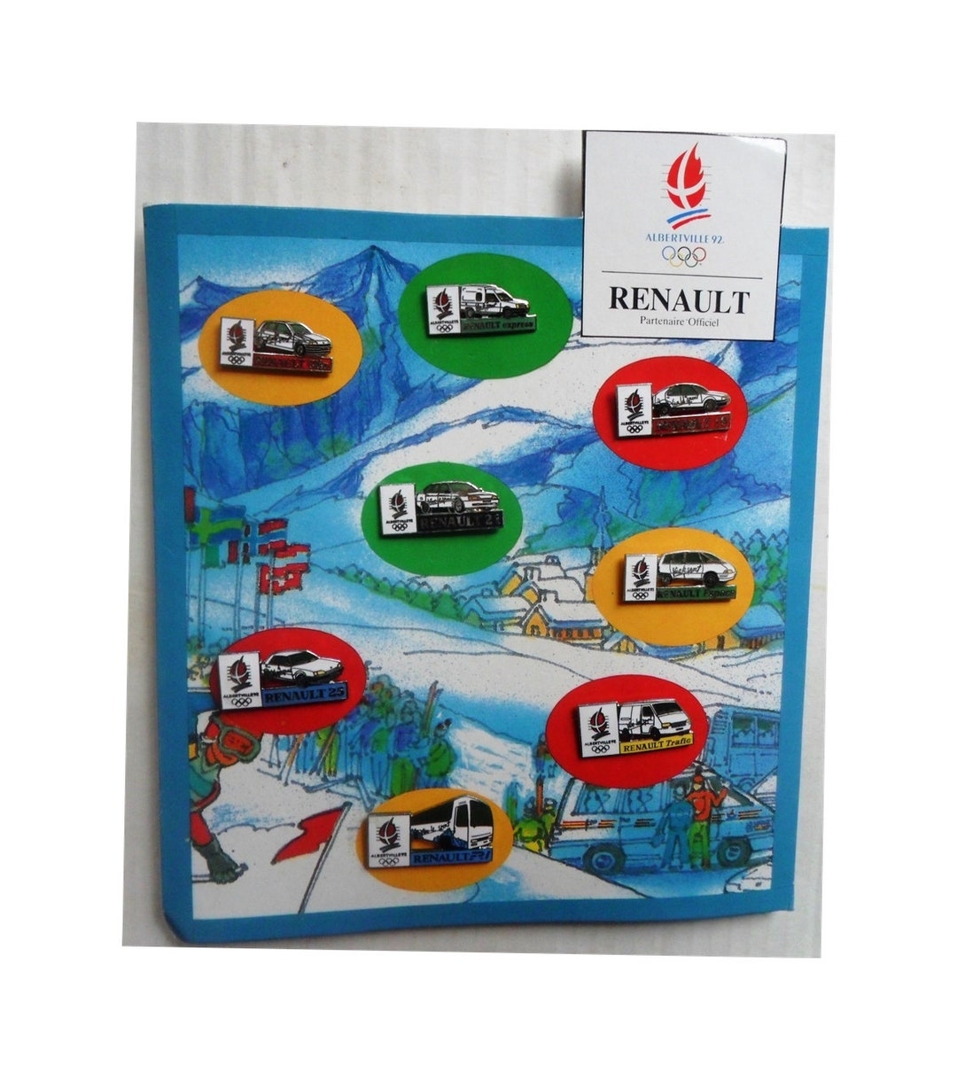 Pin's Renault – Jeux Olympiques Albertville 92 – 8 Versions Au Choix