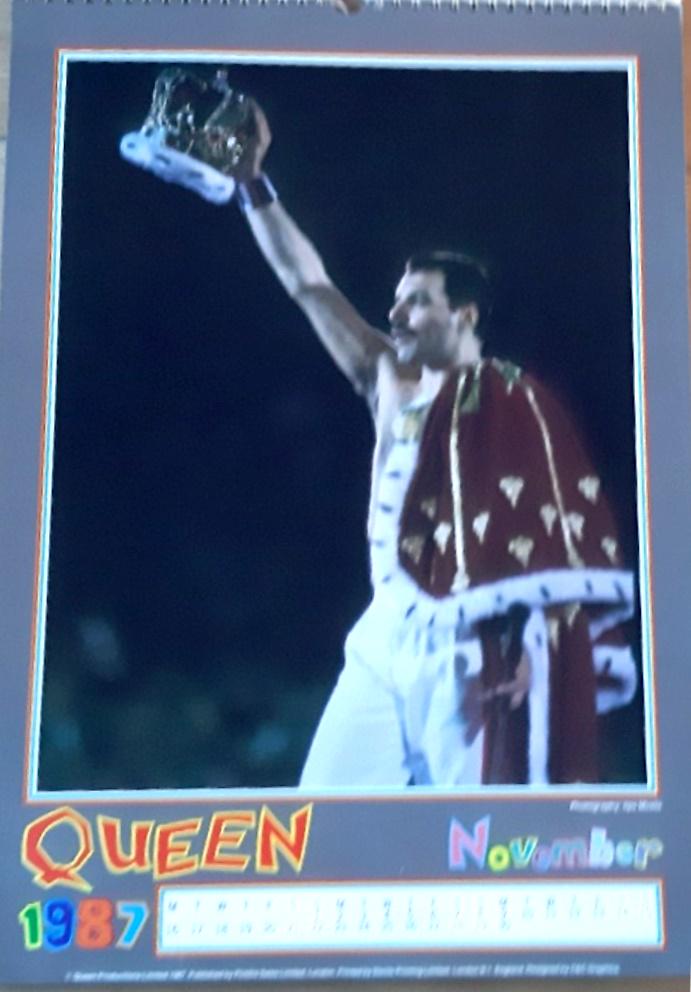 クイーン オフィシャルカレンダー 1987 Queen 1987 Calendar Official: Freddie Mercury, Brian May