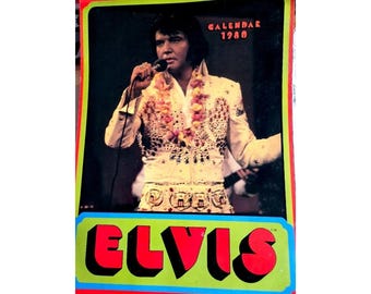 Elvis Presley 1980 calendar.  Never used, Great condition and rare. The King. Original official vintage calendar.