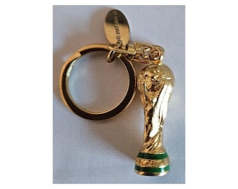 2006 vintage Fifa World Cup keyring, gilt, official keyring produced for the 2006 World Cup in Germany. Trophy design, replica design