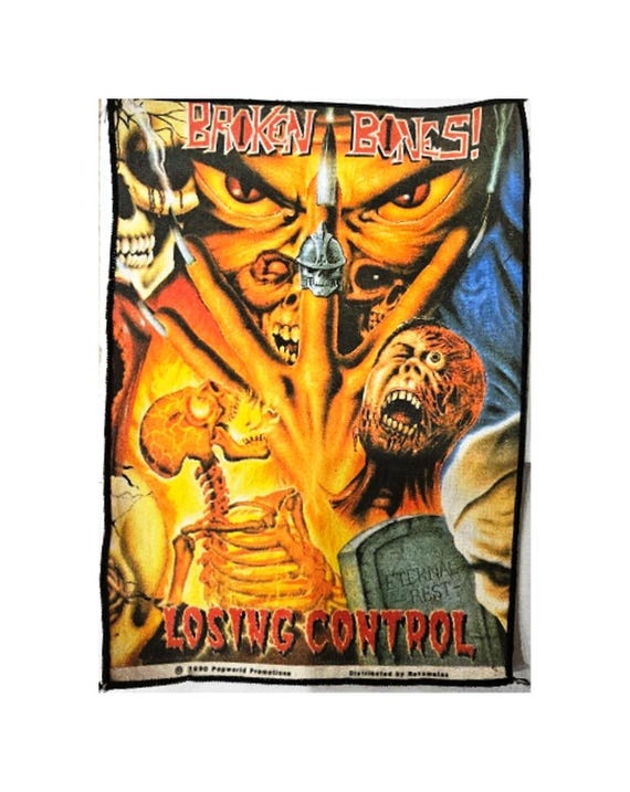 Broken Bones! 'Losing Control' printed  back patc… - image 2