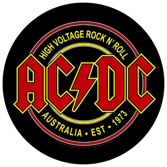 AC/DC 'high Voltage Rock N' Roll Australia Est 1973 ' Printed