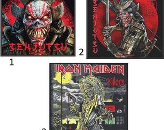 IRON MAIDEN patch: You Choose design   1 Senjutsu    2 Senjutsu sword     3. Killers.  All licensed and woven