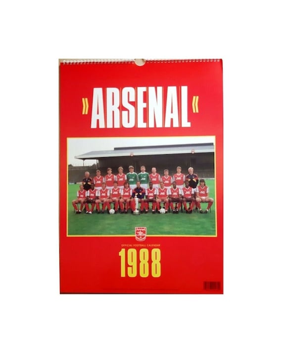 Arsenal Calendar 1988 UK Rare , Official, Football Calendar of the Team. -  Etsy