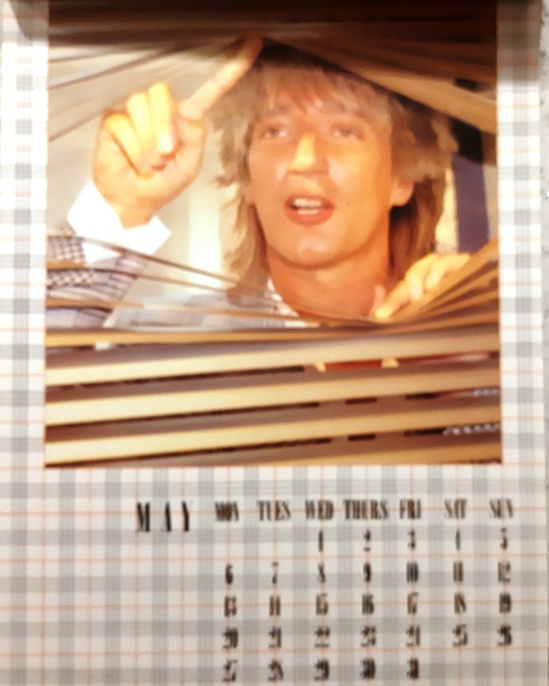 Rod Stewart 1985 Calendar,official , British Rock and Pop Rod Stewart 1985 Calendar,official , British Rock and Pop