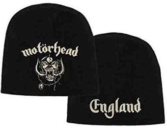 Motorhead Beanie Hat Warpig England Band Logo Official Black Size One Size Motorhead Beanie Hat Warpig England Band Logo Official Black Size One Size