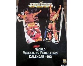 WWF calendar:1992 'WF Superstars' official World Wrestling Federation  calendar.  Great photos of the wrestlers from that time.