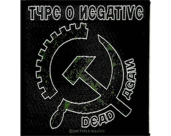 Type O Negative Dead Again Hammer vintage woven sew on patch, Officially licensed.  Never used.