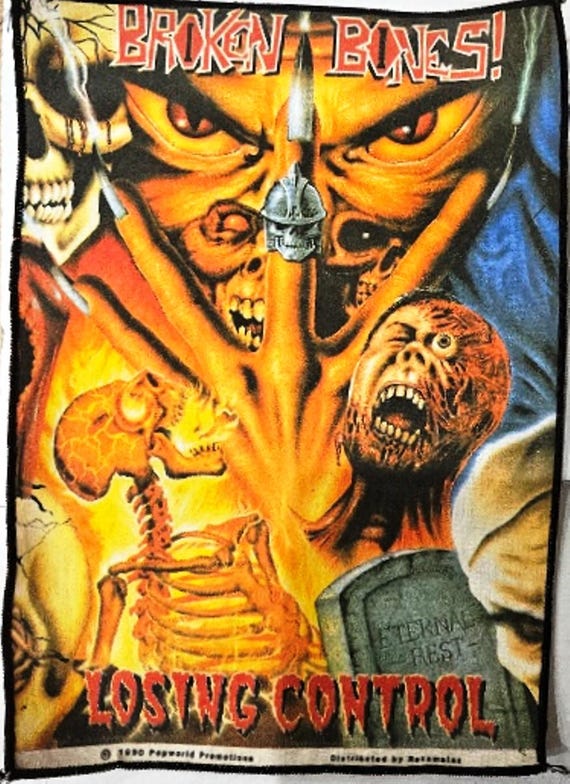 Broken Bones! 'Losing Control' printed  back patc… - image 3