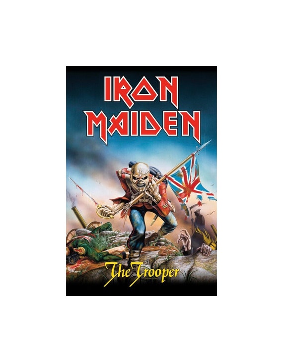 IRON MAIDEN Flag - the Trooper - Official Textile Fabric Poster
