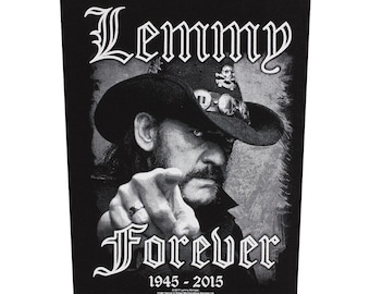Lemmy Kilmister - Lemmy Forever screenprinted sew-on cloth backpatch