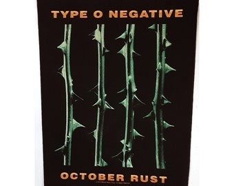 Type O Negative backpatch: 'October Rust'  printed backpatch  Officially Licensed. 2020